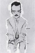 Egon Schiele Portrait of eduard kosmack oil